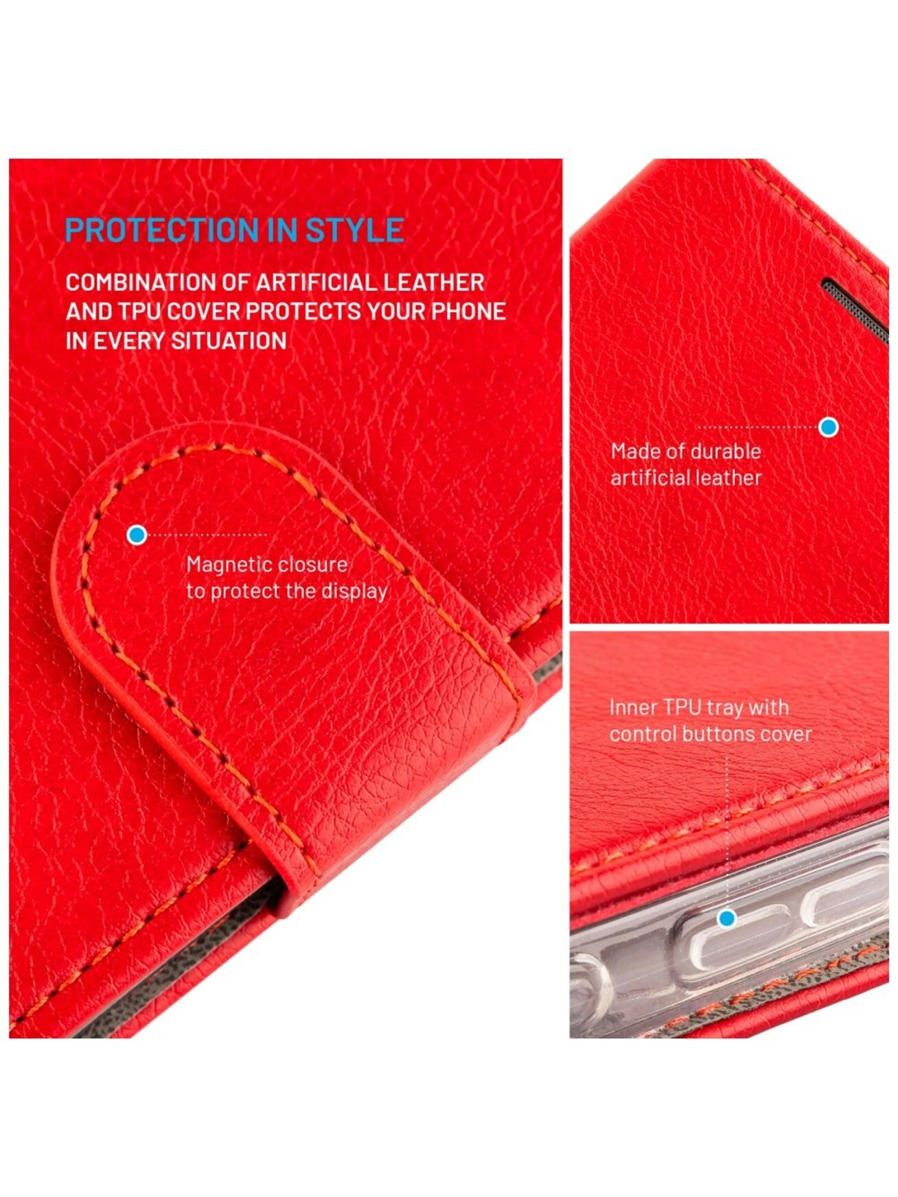 Fixed Opus | Book Case | Samsung | Galaxy A36 5G/A56 5G | Leather | Red 3 Fixed Opus | Book Case | Samsung | Galaxy A36 5G/A56 5G | Leather | Red 3