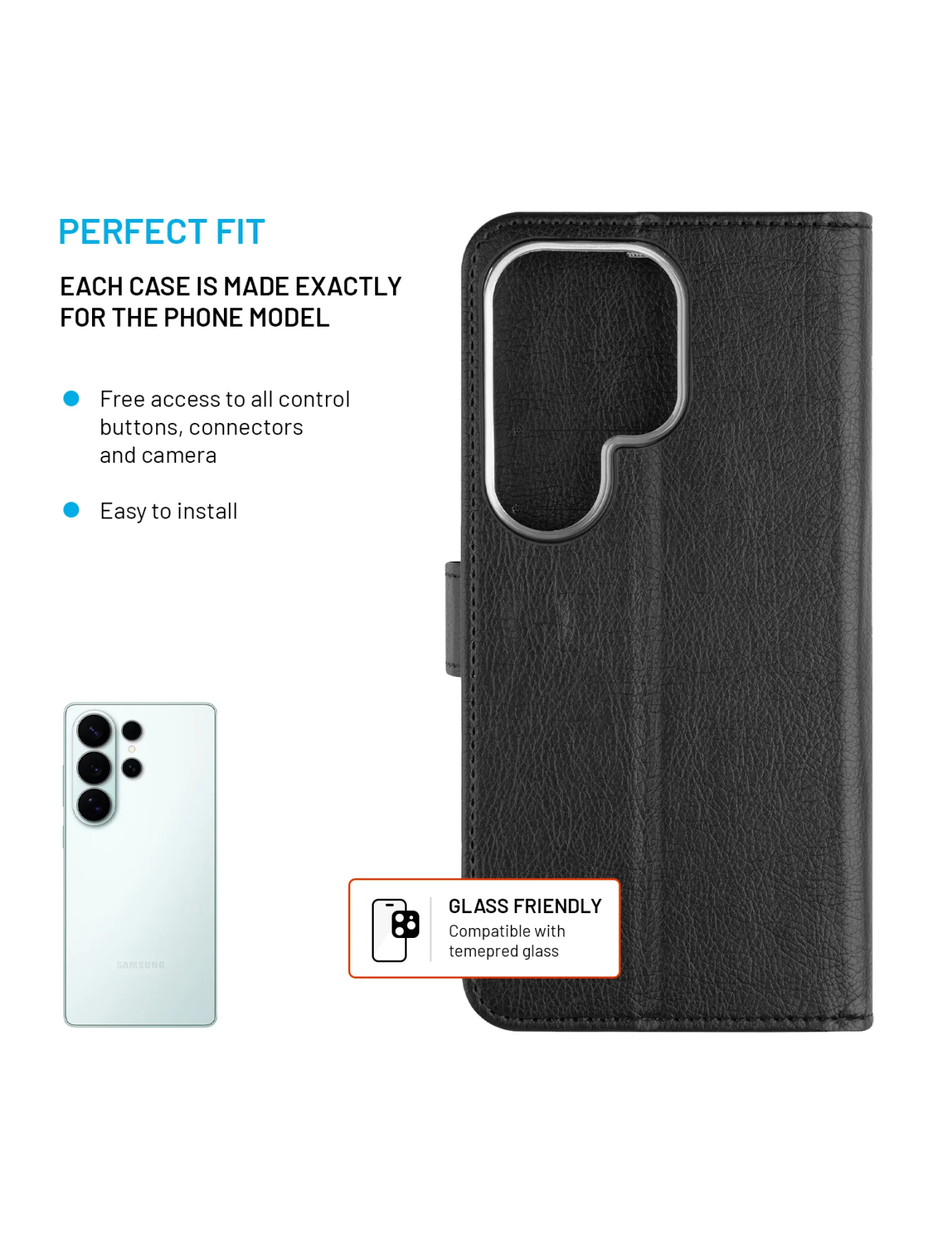 Fixed Opus | Book Case | Samsung | Galaxy S26 Ultra | Synthetic leather | Black 3 Fixed Opus | Book Case | Samsung | Galaxy S26 Ultra | Synthetic leather | Black 3