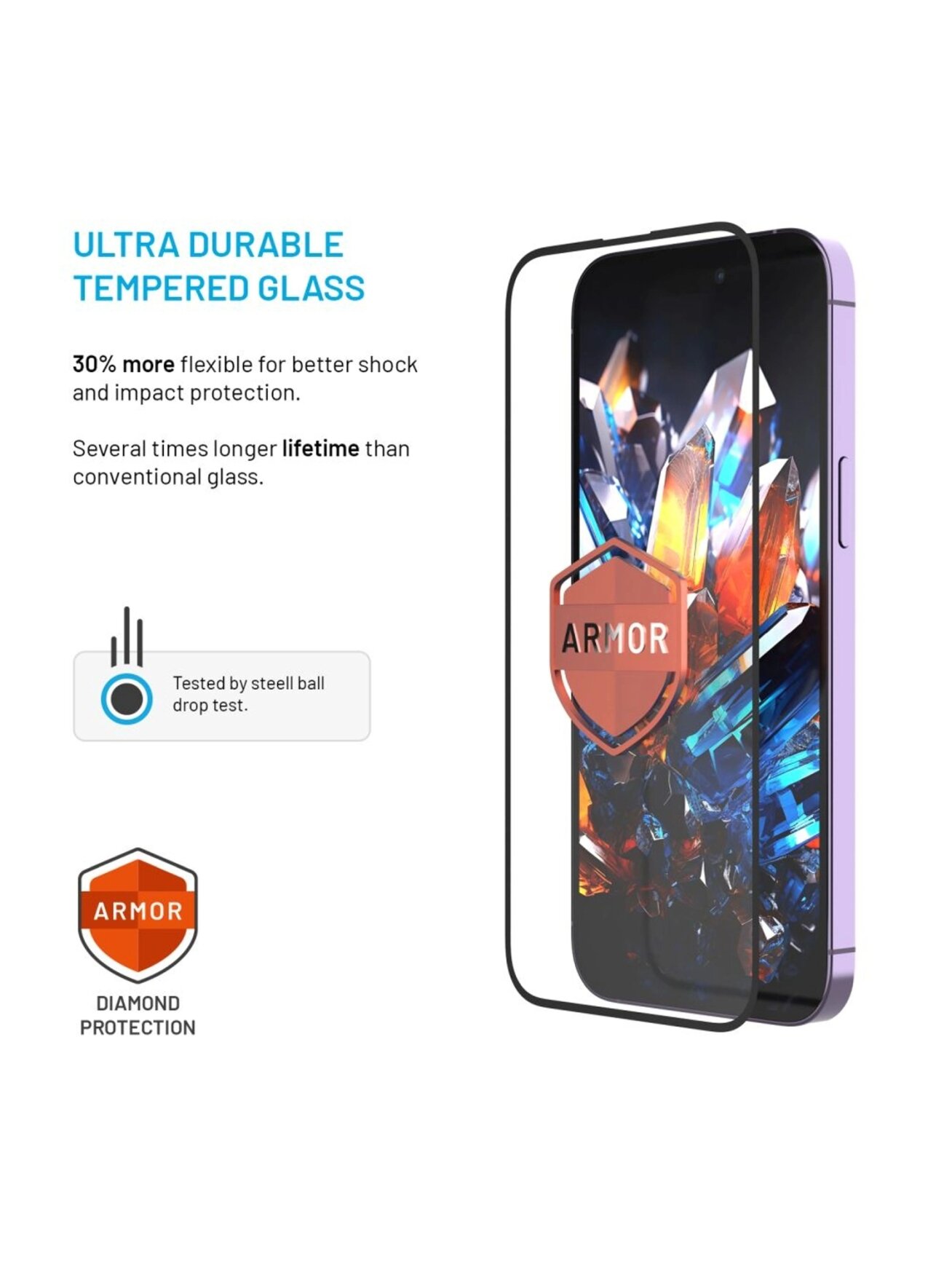 Fixed Screen protector | Apple | iPhone 17 Pro Max | Tempered glass | Black | Armor with Anti-dust applicator and AR layer 3 Fixed Screen protector | Apple | iPhone 17 Pro Max | Tempered glass | Black | Armor with Anti-dust applicator and AR layer 3