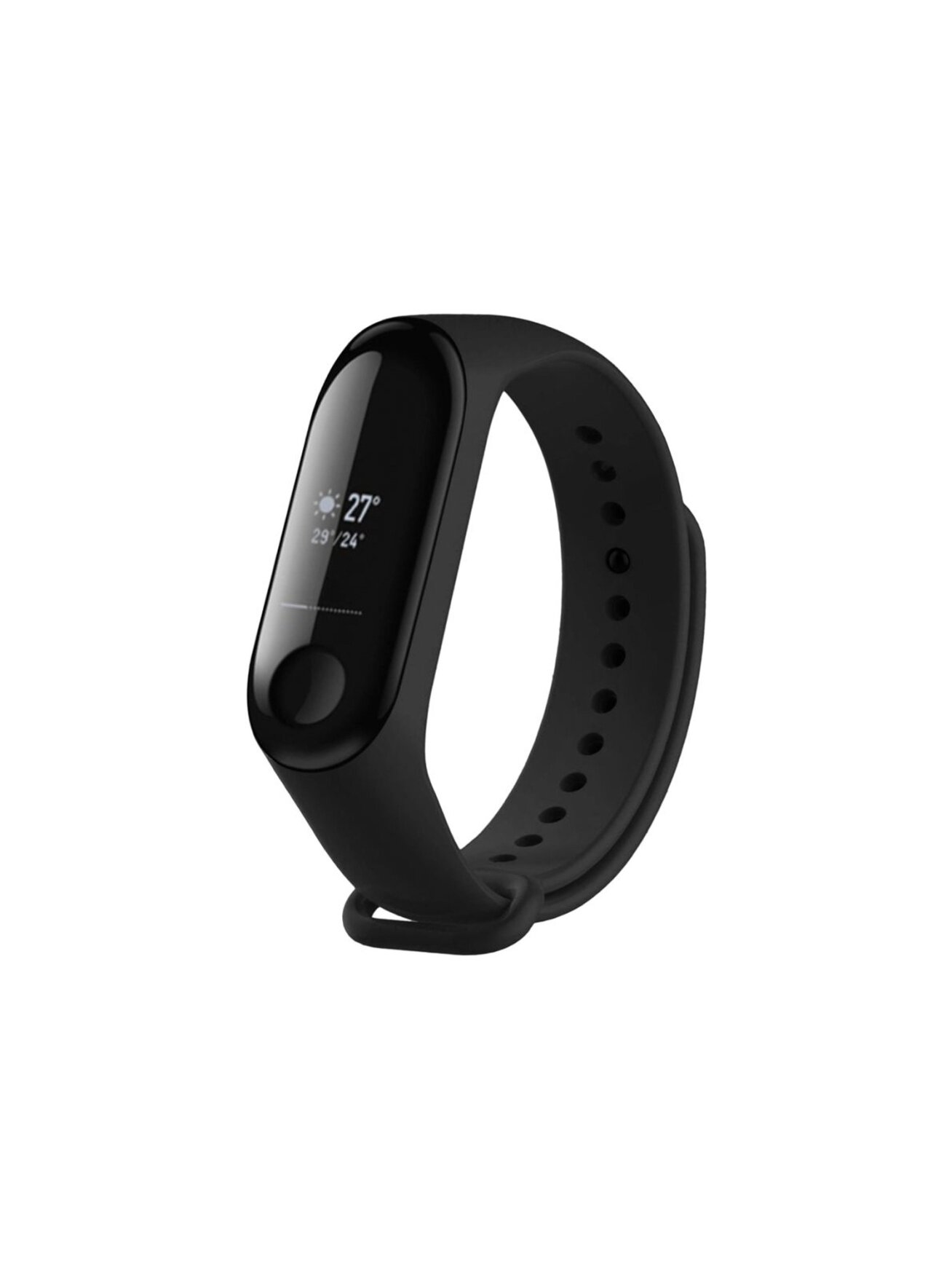 Fixed | Silicone Strap for Xiaomi Mi Band 3/4 | Black