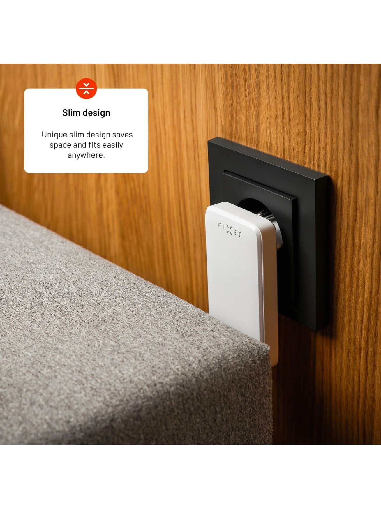 Fixed Slim 2xUSB-C Travel Charger, GaN, PD support 3