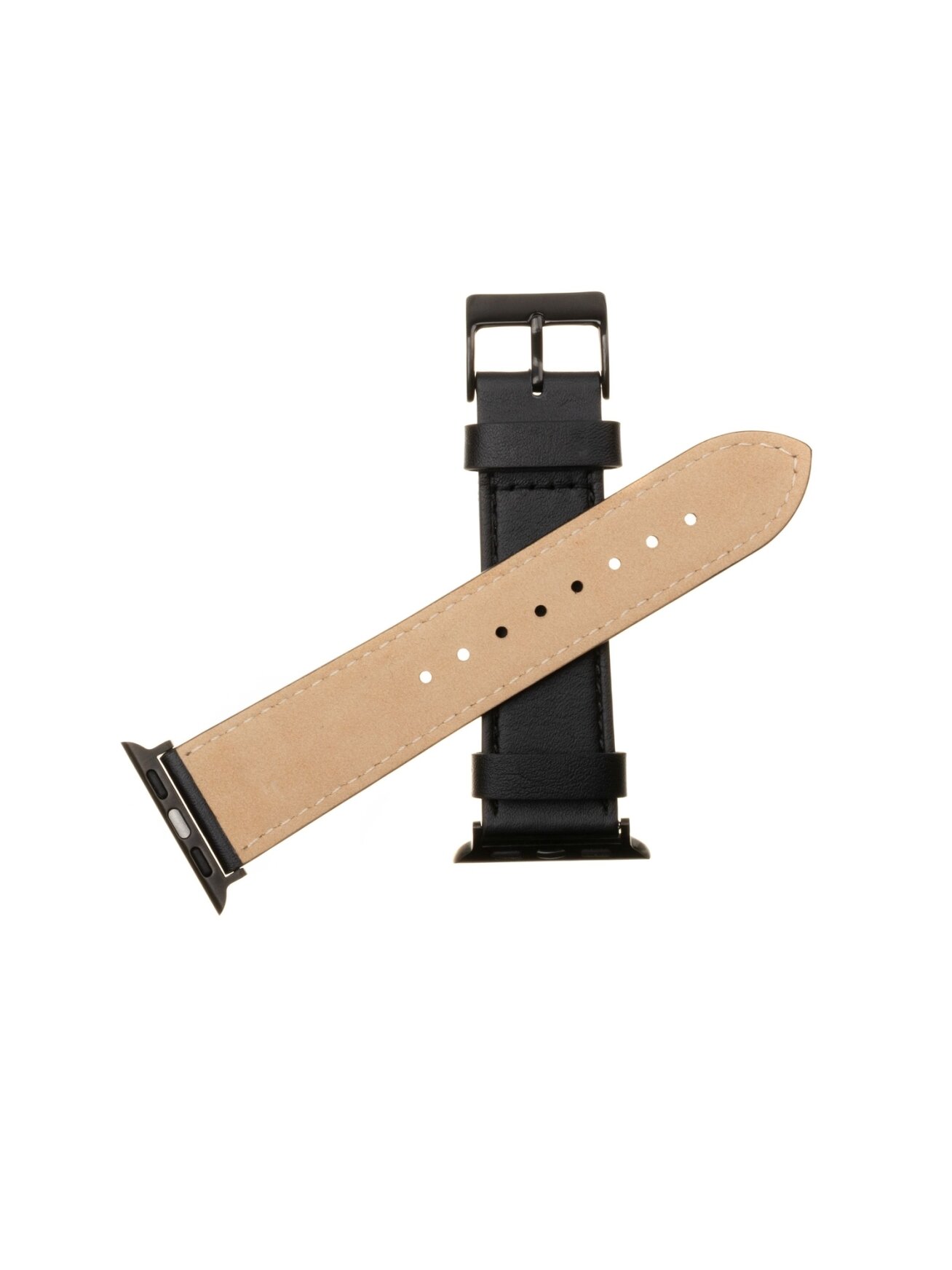 Fixed | Strap for Apple Watch 42/44/45/46/49mm | Black | Leather 2 Fixed | Strap for Apple Watch 42/44/45/46/49mm | Black | Leather 2