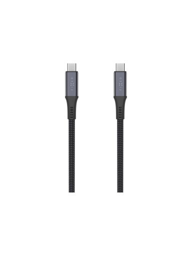 Fixed Braided Cable USB-C/USB-C, 2m, USB4 gen2 20Gbps, 4K 60Hz, 240W | FIXDBP-CC2-GR
