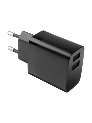 Fixed | Dual USB Travel Charger 17W | FIXC17N-2U-BK Fixed | Dual USB Travel Charger 17W | FIXC17N-2U-BK