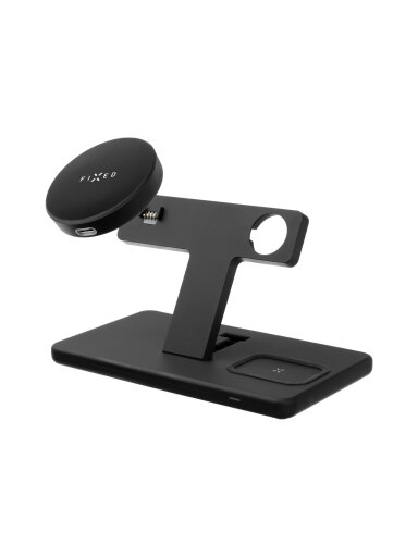 Fixed | MagPowerstation 3-in-1 wireless charging stand with MagSafe mount support | FIXMPOS-BK | Black
