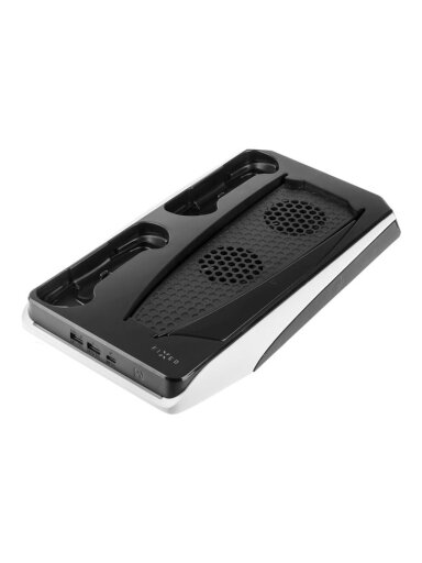Fixed Multifunctional Station for PlayStation 5 with Cooling and Charging for two DualSense Controllers | FIXPS5-MCS-BW Fixed Multifunctional Station for PlayStation 5 with Cooling and Charging for two DualSense Controllers | FIXPS5-MCS-BW