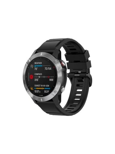 Fixed | Silicone Strap for Garmin QuickFit 26mm | Black Fixed | Silicone Strap for Garmin QuickFit 26mm | Black