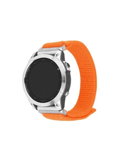 Fixed | Sporty Strap for Garmin QuickFit 26mm | 160-210 mm | Orange | Nylon Fixed | Sporty Strap for Garmin QuickFit 26mm | 160-210 mm | Orange | Nylon