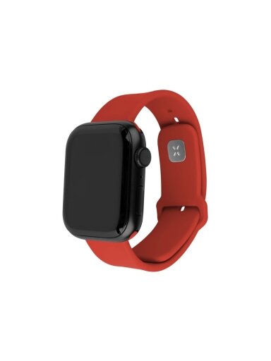 Fixed | Sporty Strap Set for Apple Watch 42/44/45 mm | 170-235 mm | Red | Silicone Fixed | Sporty Strap Set for Apple Watch 42/44/45 mm | 170-235 mm | Red | Silicone