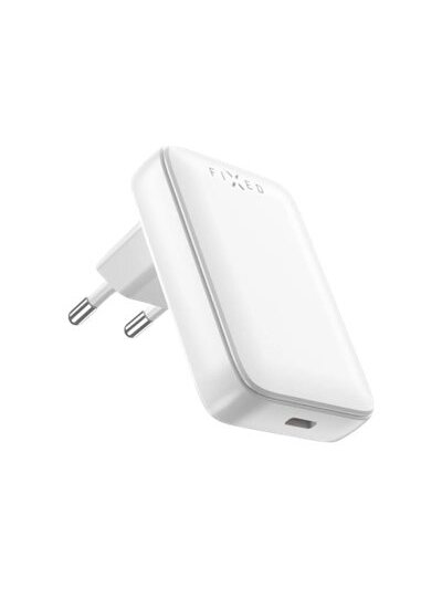 FIXED Slim USB-C Travel Charger, GaN, PD support, 30W, White | Fixed FIXED Slim USB-C Travel Charger, GaN, PD support, 30W, White | Fixed