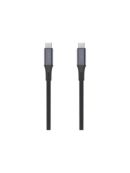 Fixed Braided Cable USB-C/USB-C, 2m, USB4 gen2 20Gbps, 4K 60Hz, 240W | FIXDBP-CC2-GR Fixed Braided Cable USB-C/USB-C, 2m, USB4 gen2 20Gbps, 4K 60Hz, 240W | FIXDBP-CC2-GR
