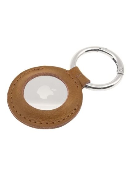 Fixed | Case for AirTag | Genuine cowhide | Brown