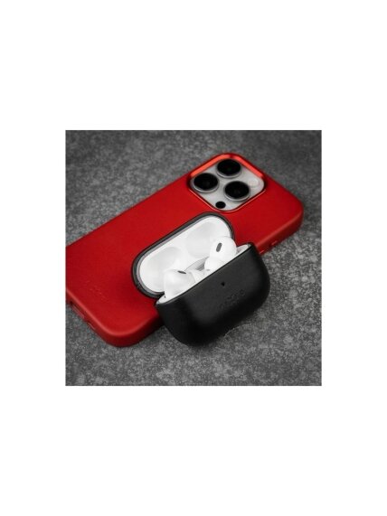 Fixed | Earbuds Case with MagSafe Support | Apple AirPods Pro 2/Pro 2 (USB-C) | Black | Leather 6