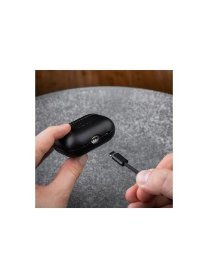 Fixed | Earbuds Case with MagSafe Support | Apple AirPods Pro 2/Pro 2 (USB-C) | Black | Leather 7