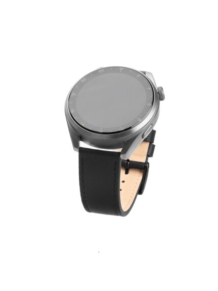 Fixed | Leather Strap with Quick Release 22mm for Smartwatch | Black 2 Fixed | Leather Strap with Quick Release 22mm for Smartwatch | Black 2