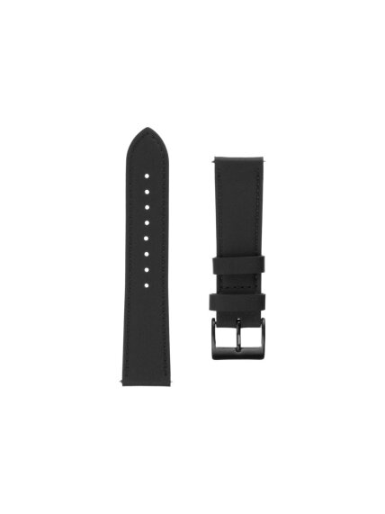 Fixed | Leather Strap with Quick Release 22mm for Smartwatch | Black Fixed | Leather Strap with Quick Release 22mm for Smartwatch | Black