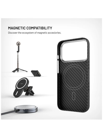 Fixed MagVelar | Back cover | Apple | iPhone 17 Pro | Aramid | Black | MagSafe Support 2
