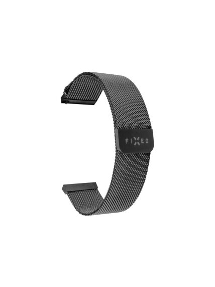 Fixed | Mesh Strap with Quick Release 20mm for Smartwatch | Black Fixed | Mesh Strap with Quick Release 20mm for Smartwatch | Black