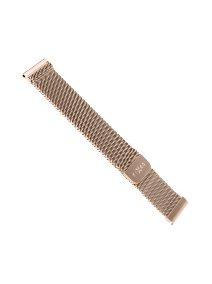 Fixed | Mesh Strap with Quick Release 20mm for Smartwatch | Rose gold 1