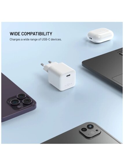 Fixed Mini GaN power adapter with USB-C output and PD support, 65W 1 Fixed Mini GaN power adapter with USB-C output and PD support, 65W 1