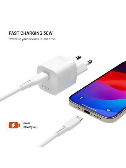 Fixed Mini USB-C GaN Charger 30W 2