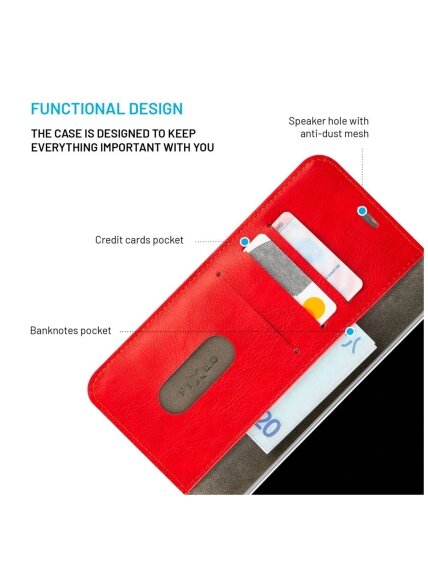 Fixed Opus | Book Case | Samsung | Galaxy A36 5G/A56 5G | Leather | Red 2 Fixed Opus | Book Case | Samsung | Galaxy A36 5G/A56 5G | Leather | Red 2