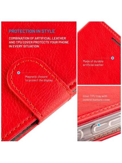 Fixed Opus | Book Case | Samsung | Galaxy A36 5G/A56 5G | Leather | Red 3 Fixed Opus | Book Case | Samsung | Galaxy A36 5G/A56 5G | Leather | Red 3