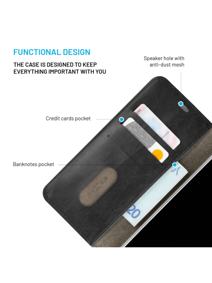 Fixed Opus | Book Case | Xiaomi | Redmi Note 15 Pro 4G | Synthetic leather | Black 2