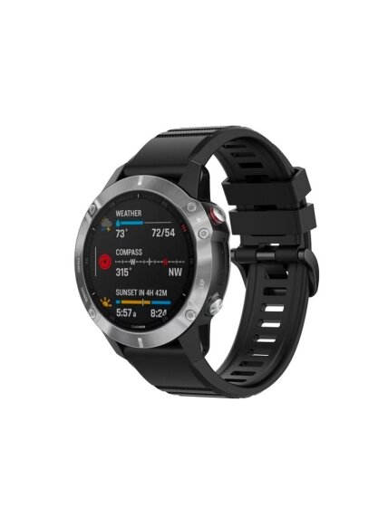 Fixed | Silicone Strap for Garmin QuickFit 26mm | Black 2 Fixed | Silicone Strap for Garmin QuickFit 26mm | Black 2