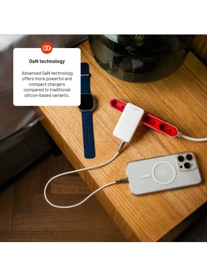 Fixed Slim 2xUSB-C Travel Charger, GaN, PD support 4