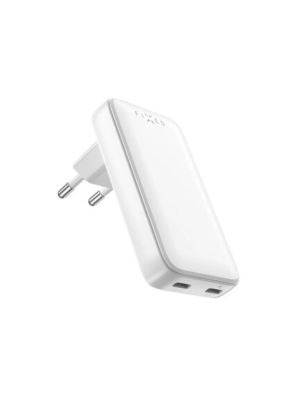 Fixed Slim 2xUSB-C Travel Charger, GaN, PD support