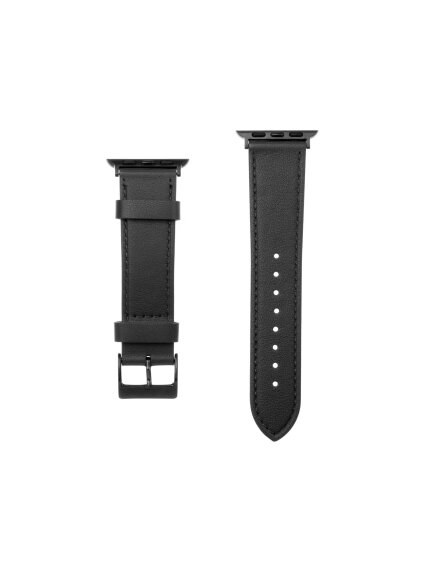 Fixed | Strap for Apple Watch 42/44/45/46/49mm | Black | Leather 1 Fixed | Strap for Apple Watch 42/44/45/46/49mm | Black | Leather 1