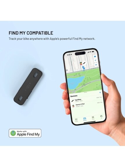 Fixed Tag Bikee with Find My Support | Black 2