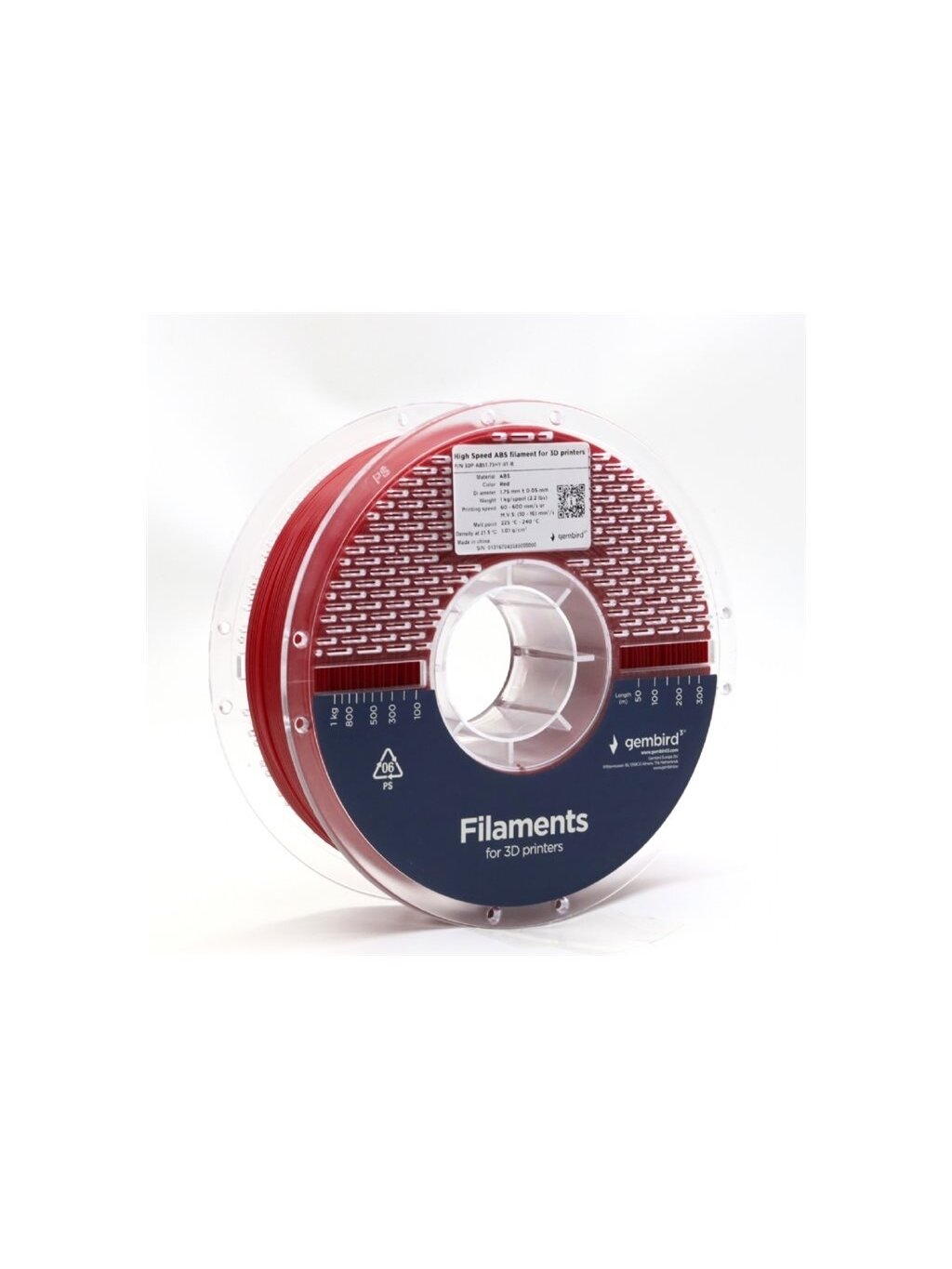Flashforge High Speed ABS filament, 1.75 mm, 1 kg | 3DP-ABS1.75HY-01-R | ABS filament | Red