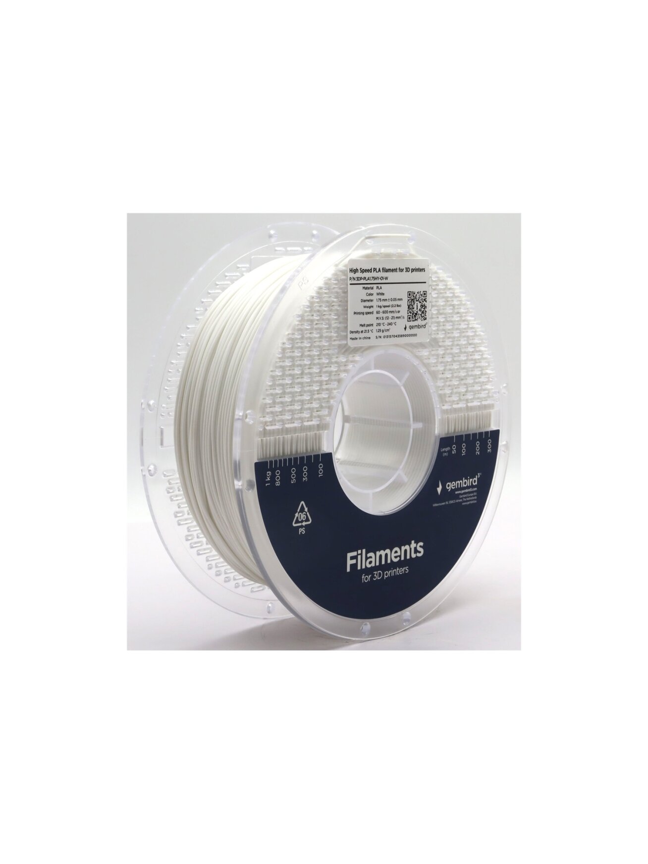 Flashforge High Speed PLA filament, 1.75 mm, 1 kg | 3DP-PLA1.75HY-01-W | PLA filament | White Flashforge High Speed PLA filament, 1.75 mm, 1 kg | 3DP-PLA1.75HY-01-W | PLA filament | White