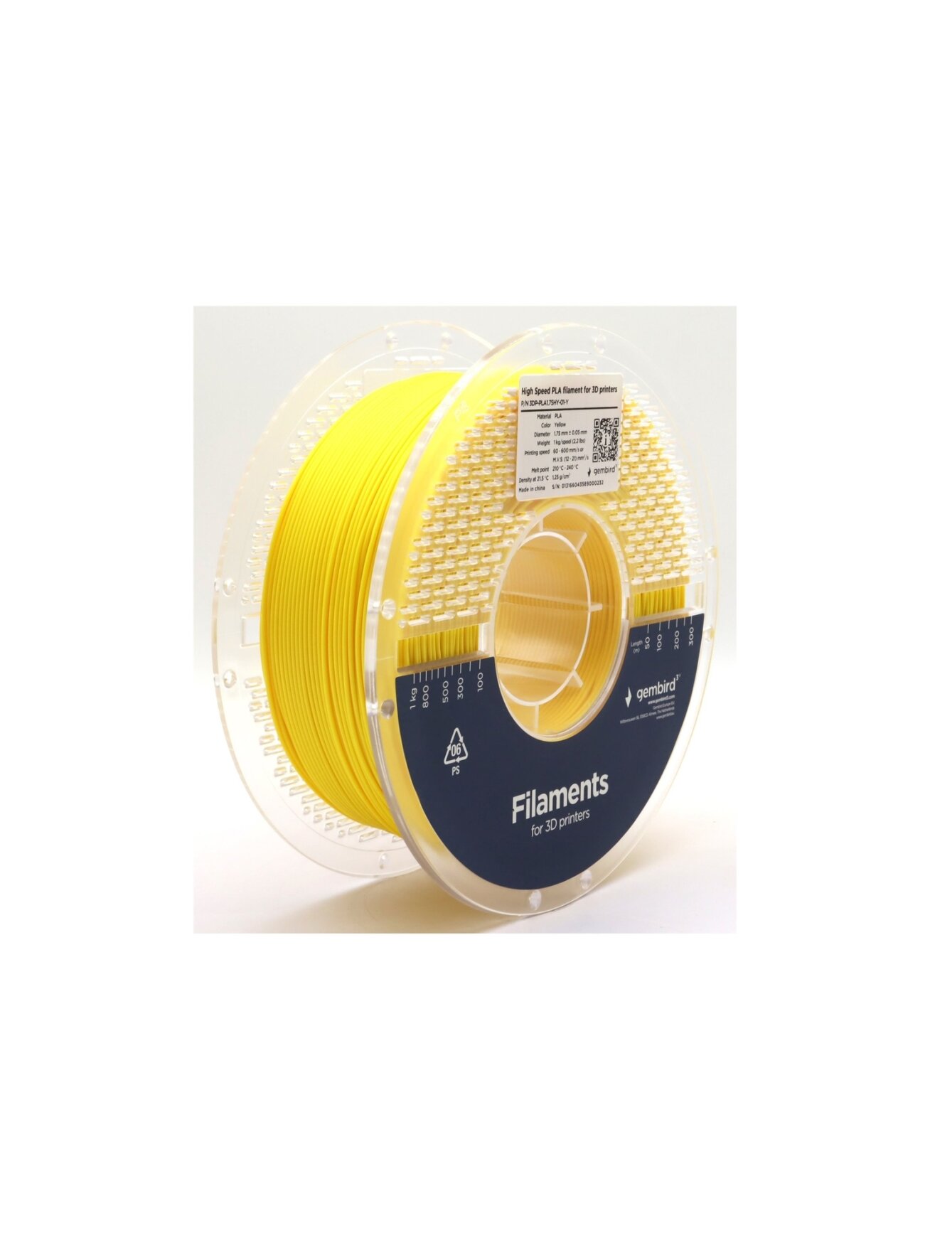 Flashforge High Speed PLA filament, 1.75 mm, 1 kg | 3DP-PLA1.75HY-01-Y | PLA filament | Yellow Flashforge High Speed PLA filament, 1.75 mm, 1 kg | 3DP-PLA1.75HY-01-Y | PLA filament | Yellow