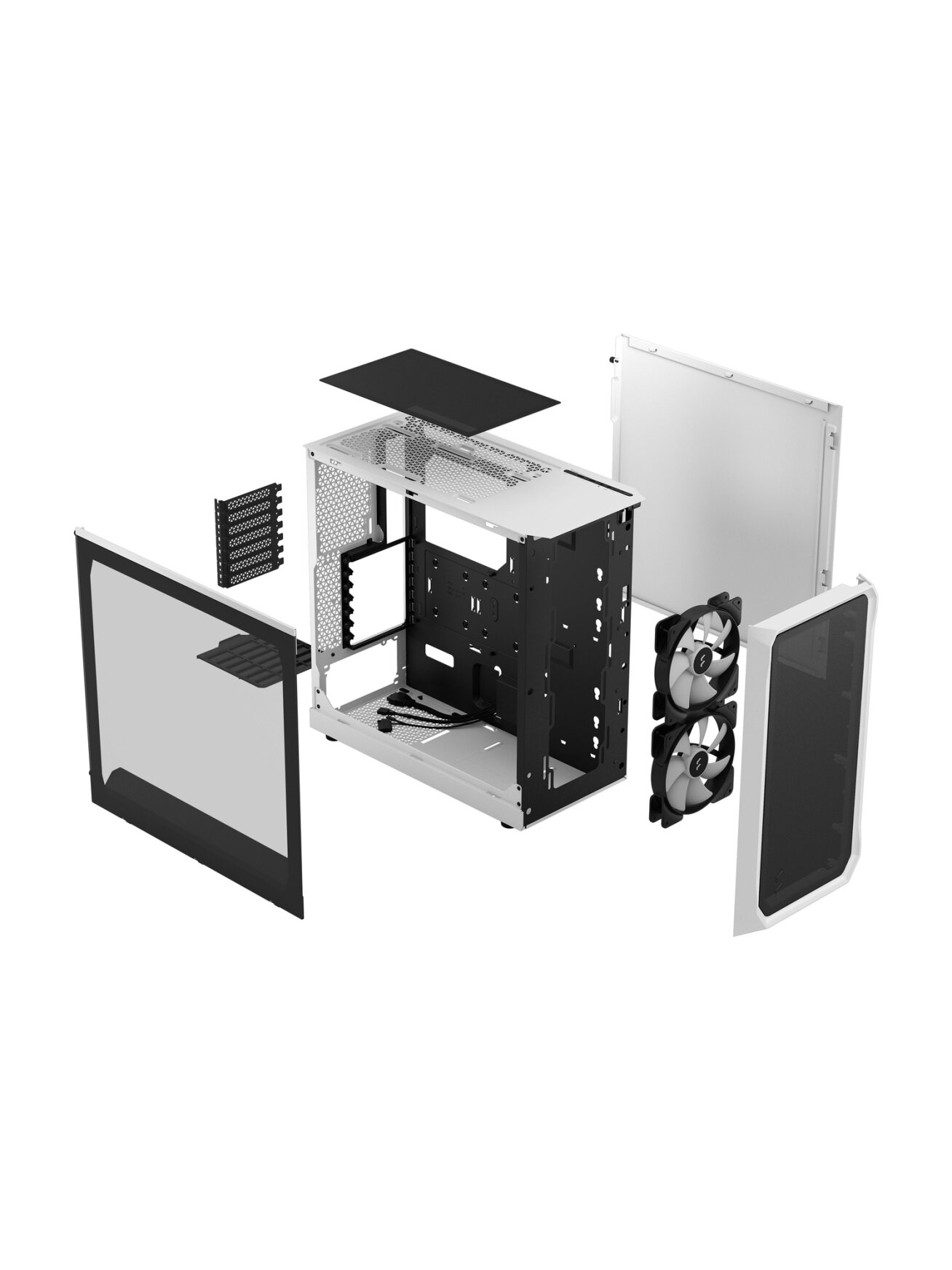 Fractal Design | Focus 2 | Side window | RGB White TG Clear Tint | Midi Tower | ATX 11