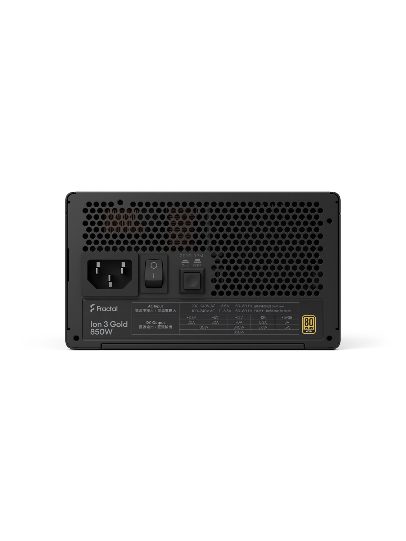 Fractal Design Power Supply, Black | Ion 3 Gold | 850 W 2 Fractal Design Power Supply, Black | Ion 3 Gold | 850 W 2
