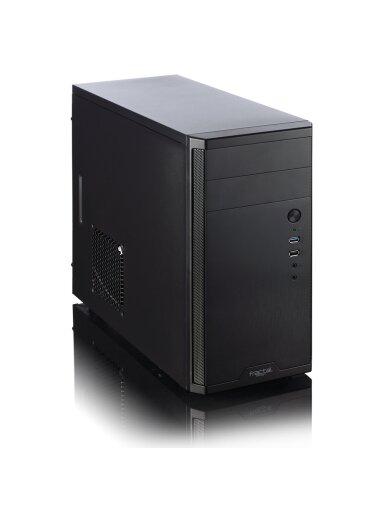 Fractal Design | CORE 1100 | Black | Micro ATX | ATX PSUs, up to 185mm if a typical-length optical drive is mounted