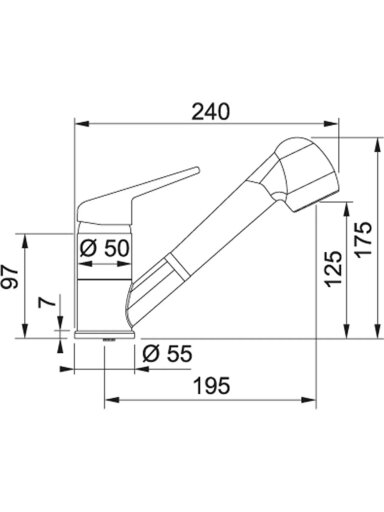 Franke | PLUS Kitchen Tap with Hose | 115.0347.111 | Chrome