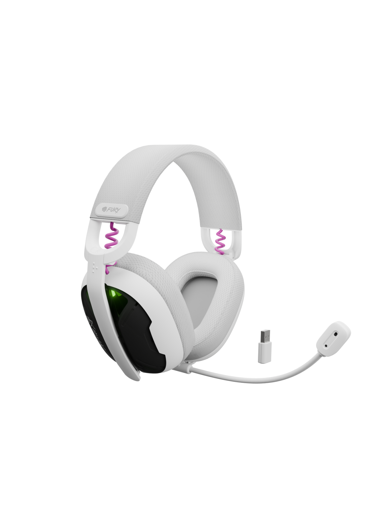 Fury | Gaming Headset | Fukiya F6 | Bluetooth | Over-Ear | Microphone | White | Wireless 3
