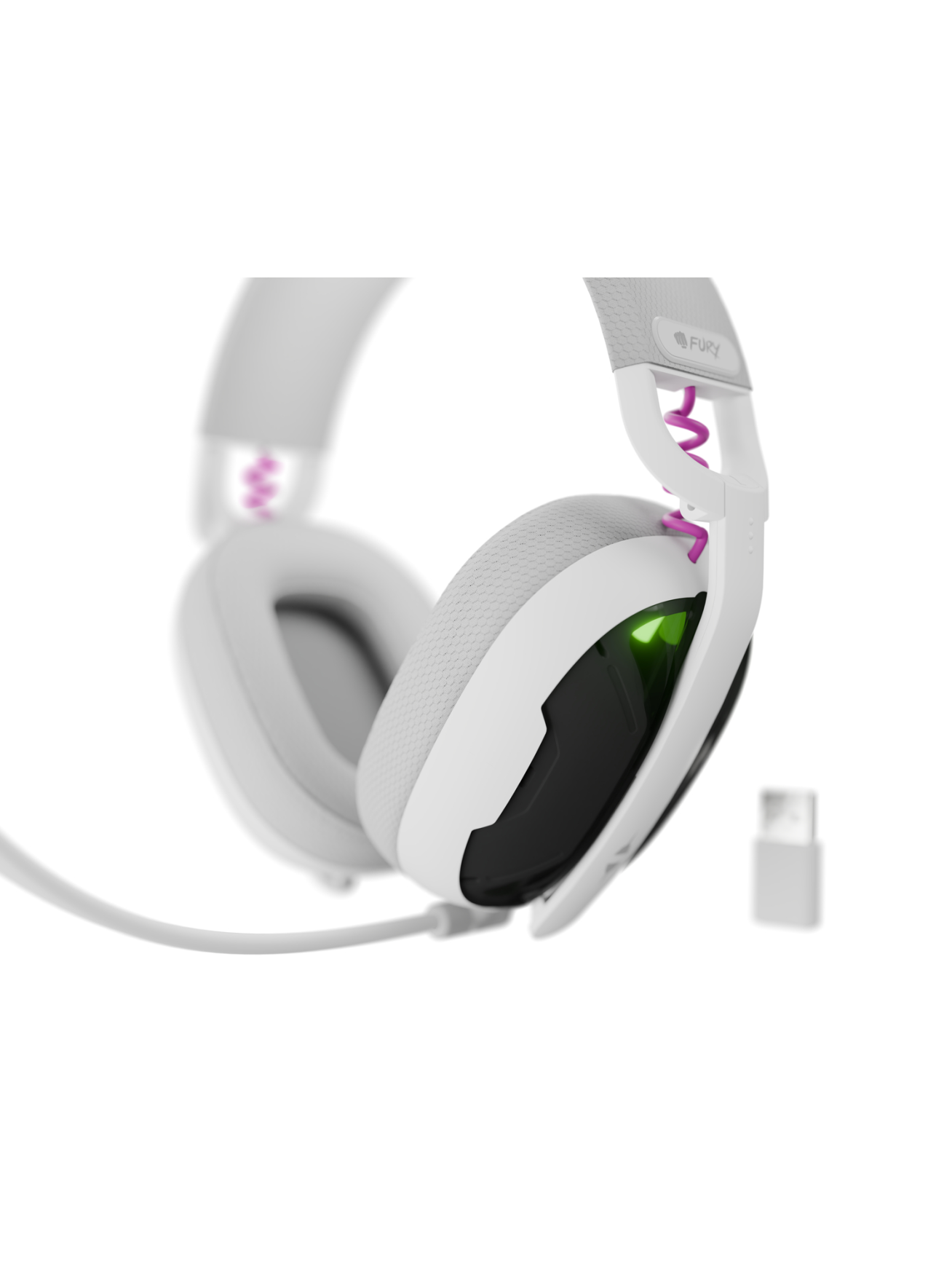Fury | Gaming Headset | Fukiya F6 | Bluetooth | Over-Ear | Microphone | White | Wireless 8