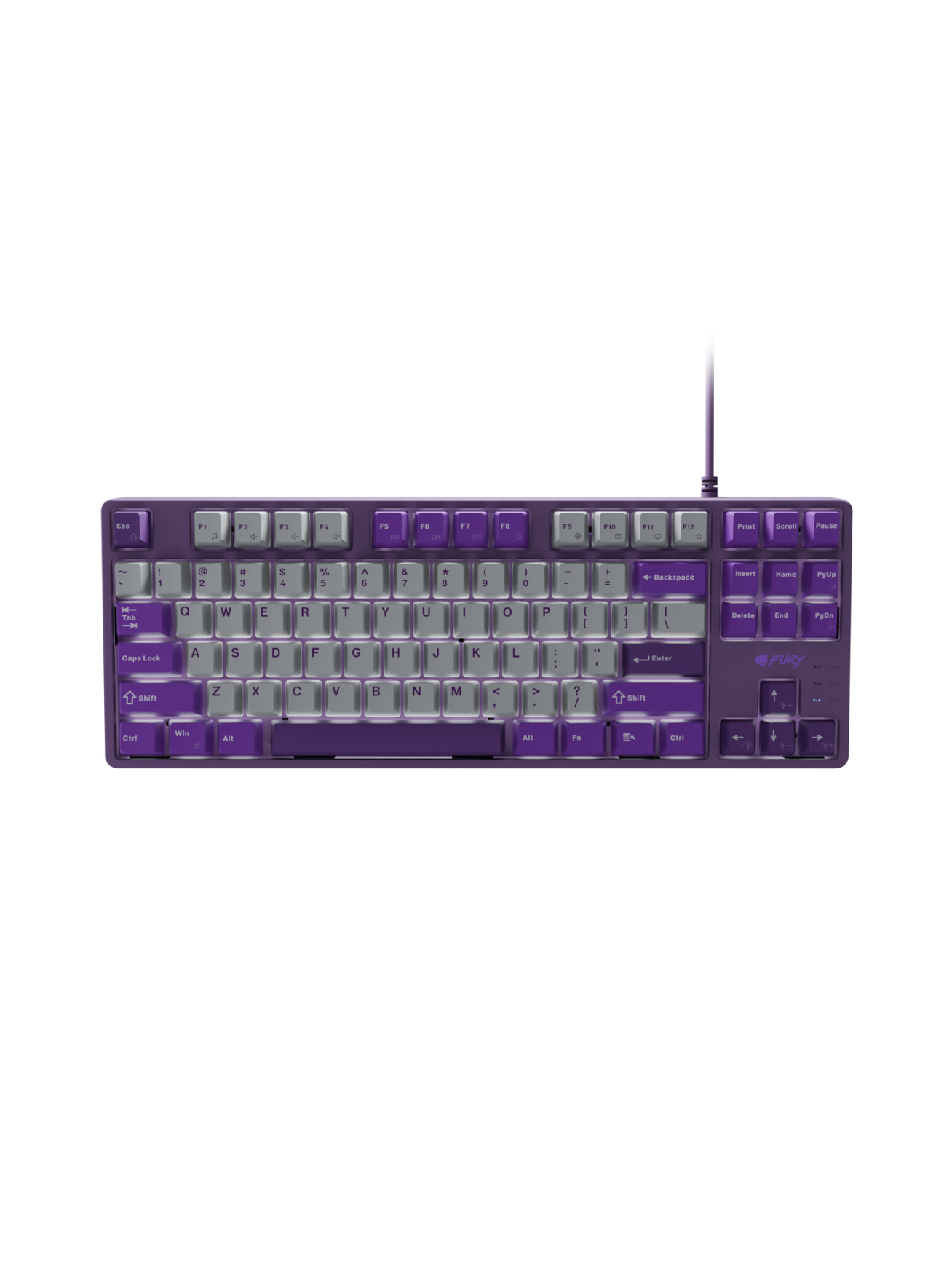 Fury | Kanabo K2 | Gaming Keyboard | Wired | US | Linear | Gray/Purple Fury | Kanabo K2 | Gaming Keyboard | Wired | US | Linear | Gray/Purple
