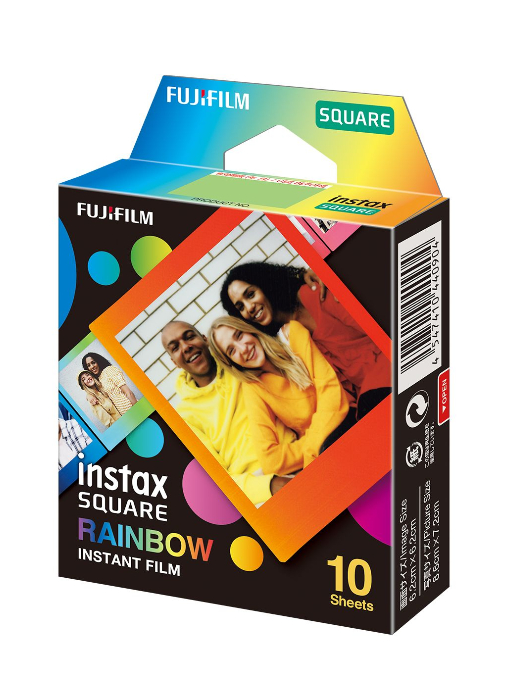 Fujifilm | Instax Square Rainbow (10) Instant Film | 72 x 86 mm | 2.4 x 2.4" Image Area; 3.4 x 2.8" Print Size | Quantity 10 2 Fujifilm | Instax Square Rainbow (10) Instant Film | 72 x 86 mm | 2.4 x 2.4" Image Area; 3.4 x 2.8" Print Size | Quantity 10 2