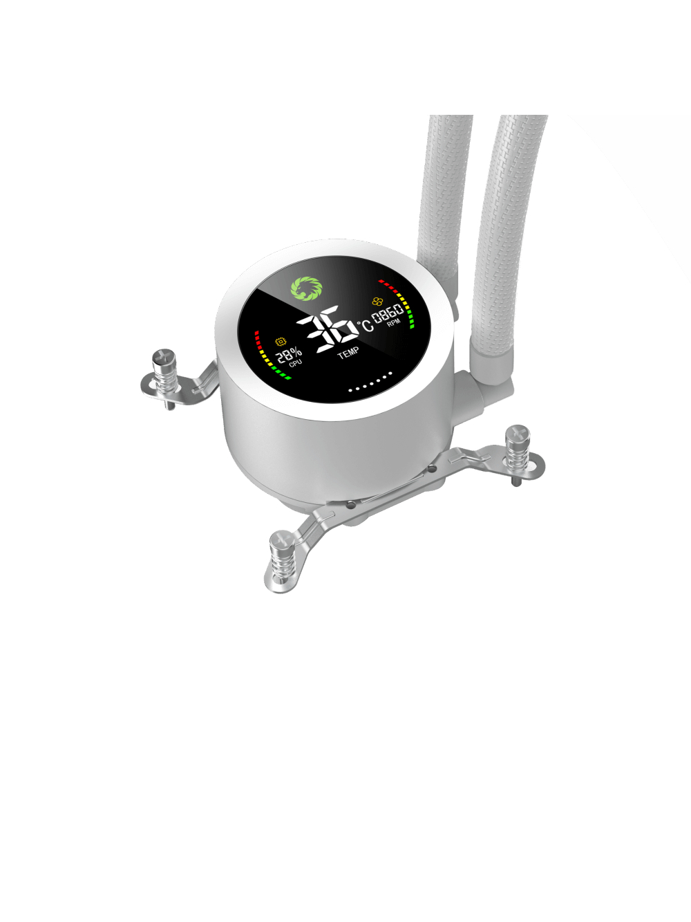 Gamemax CPU Liquid Cooler | ICEBURG 240 DIGITAL WH | White 2 Gamemax CPU Liquid Cooler | ICEBURG 240 DIGITAL WH | White 2