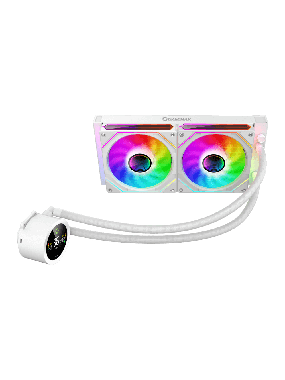 Gamemax CPU Liquid Cooler | ICEBURG 240 DIGITAL WH | White 4 Gamemax CPU Liquid Cooler | ICEBURG 240 DIGITAL WH | White 4