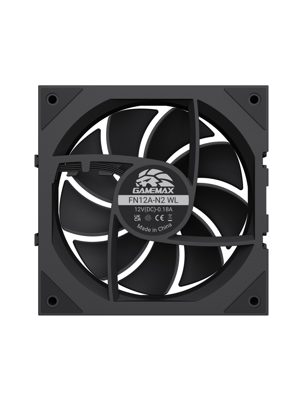 Gamemax FN12A-N2 WL | Case fan | Black 6