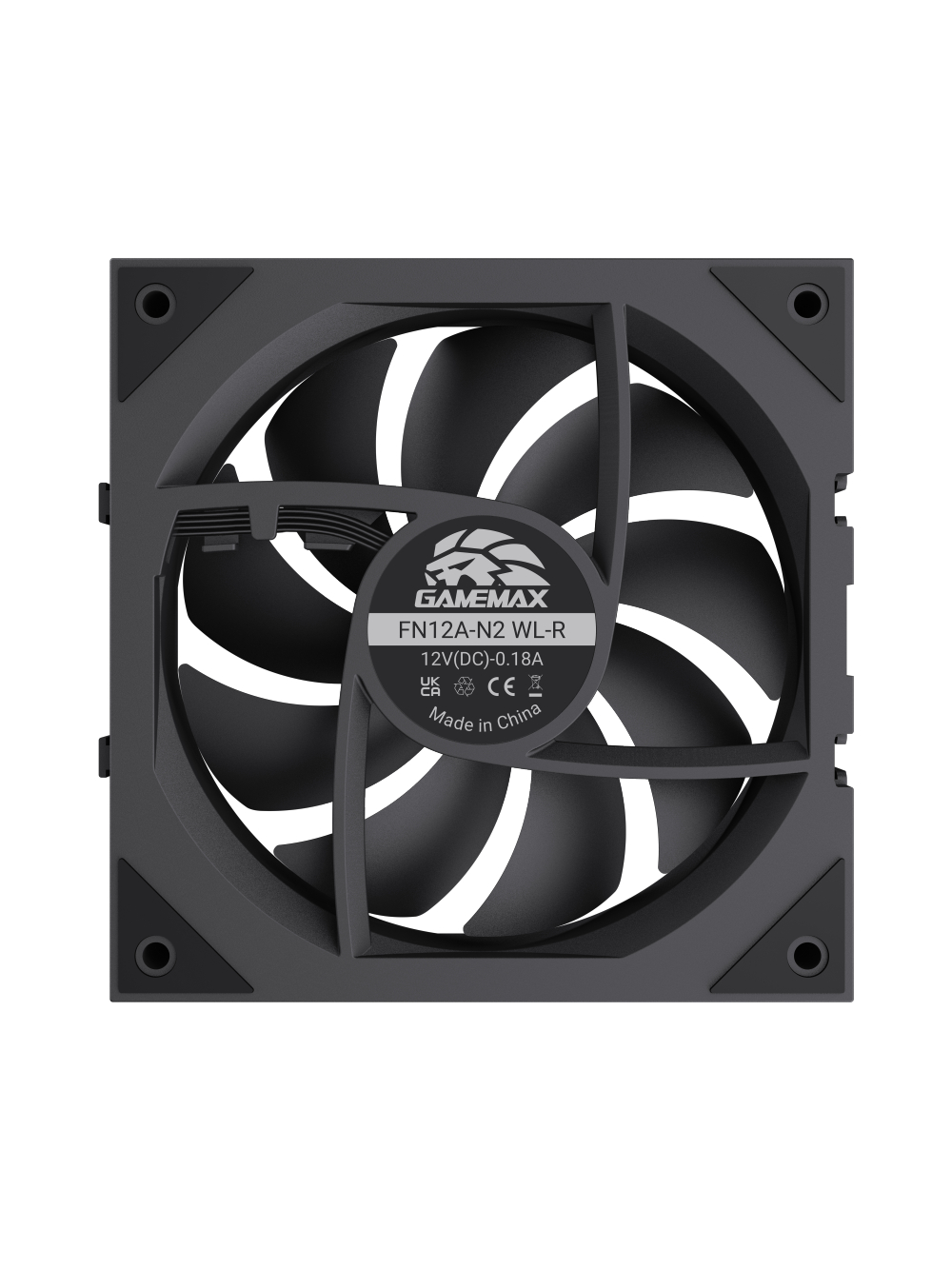 Gamemax FN12A-N2 WL-R | Case fan | Black 6 Gamemax FN12A-N2 WL-R | Case fan | Black 6