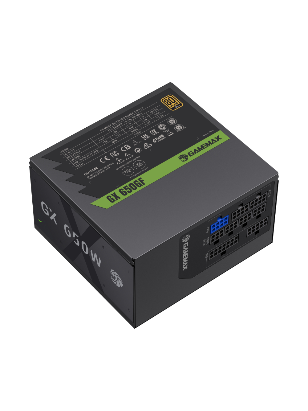 Gamemax PSU | GX 650GF | 650 W | Gold | Full Modular 7 Gamemax PSU | GX 650GF | 650 W | Gold | Full Modular 7