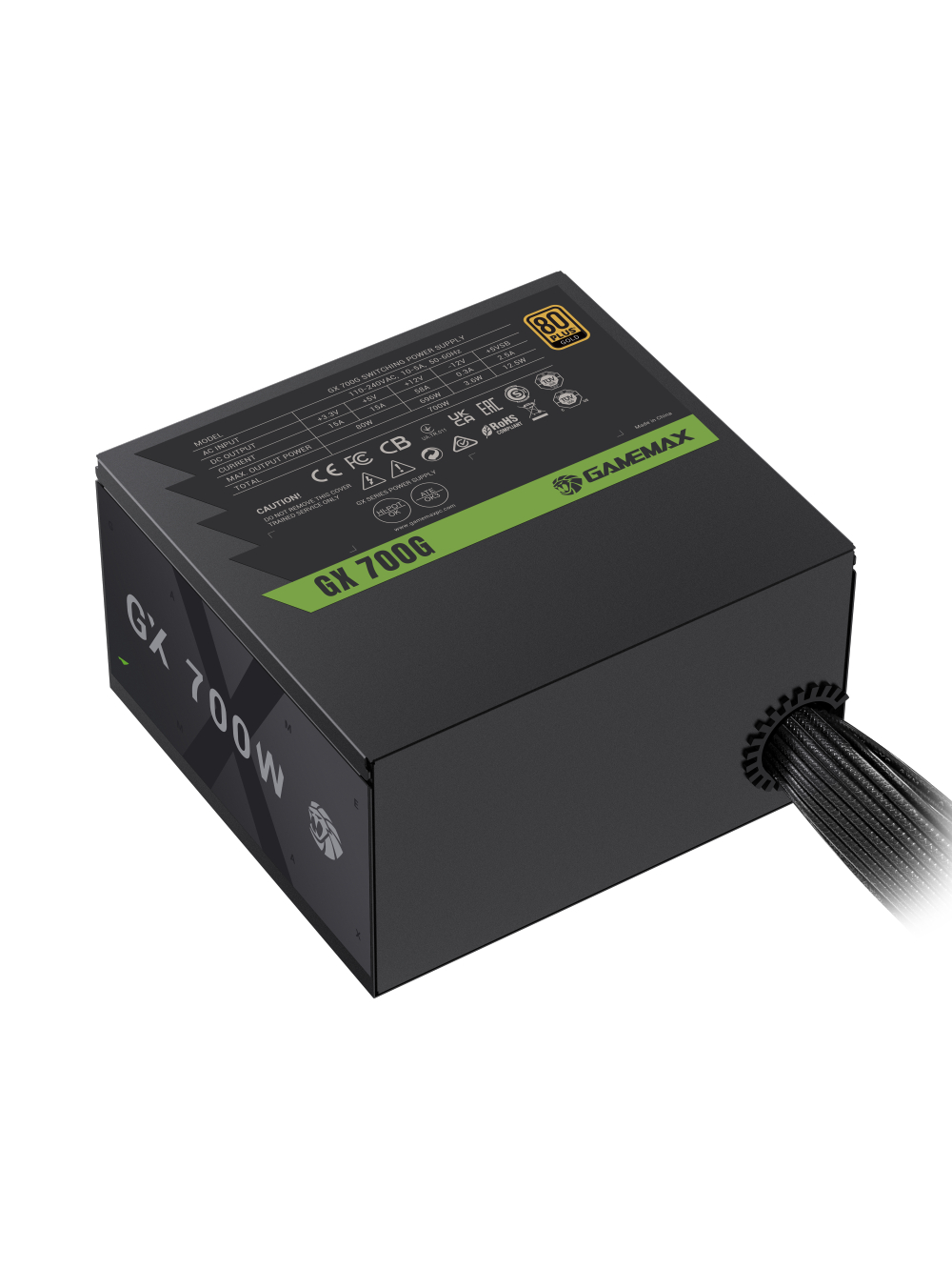 Gamemax PSU | GX 700G | 700 W | Gold | Non-Modular 6